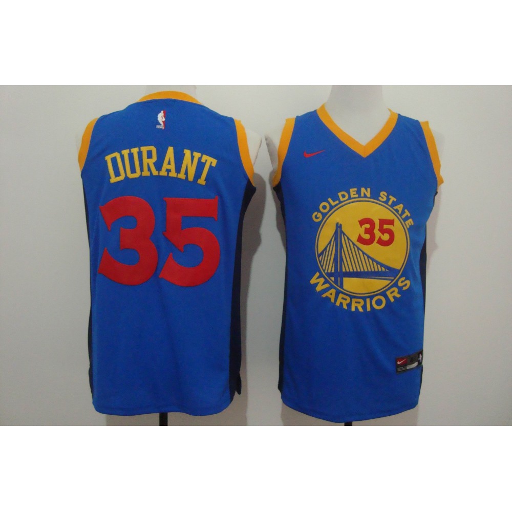 Pro Grade Jersey Golden State Warriors Kevin Durant35 Blue -
