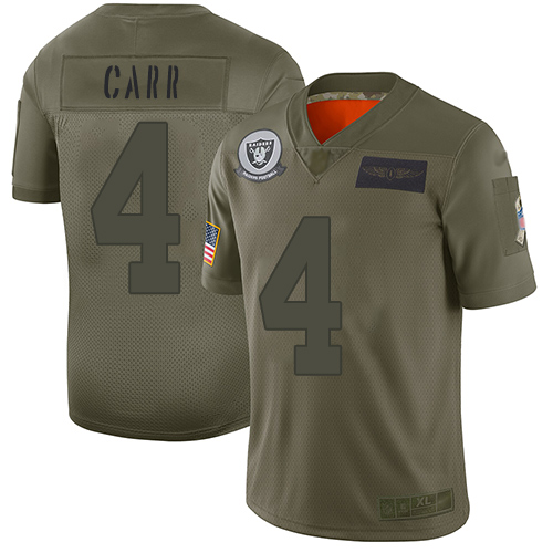 Authentic NFL Oakland Raiders #4 Derek Carr Team Color Limited Jersey