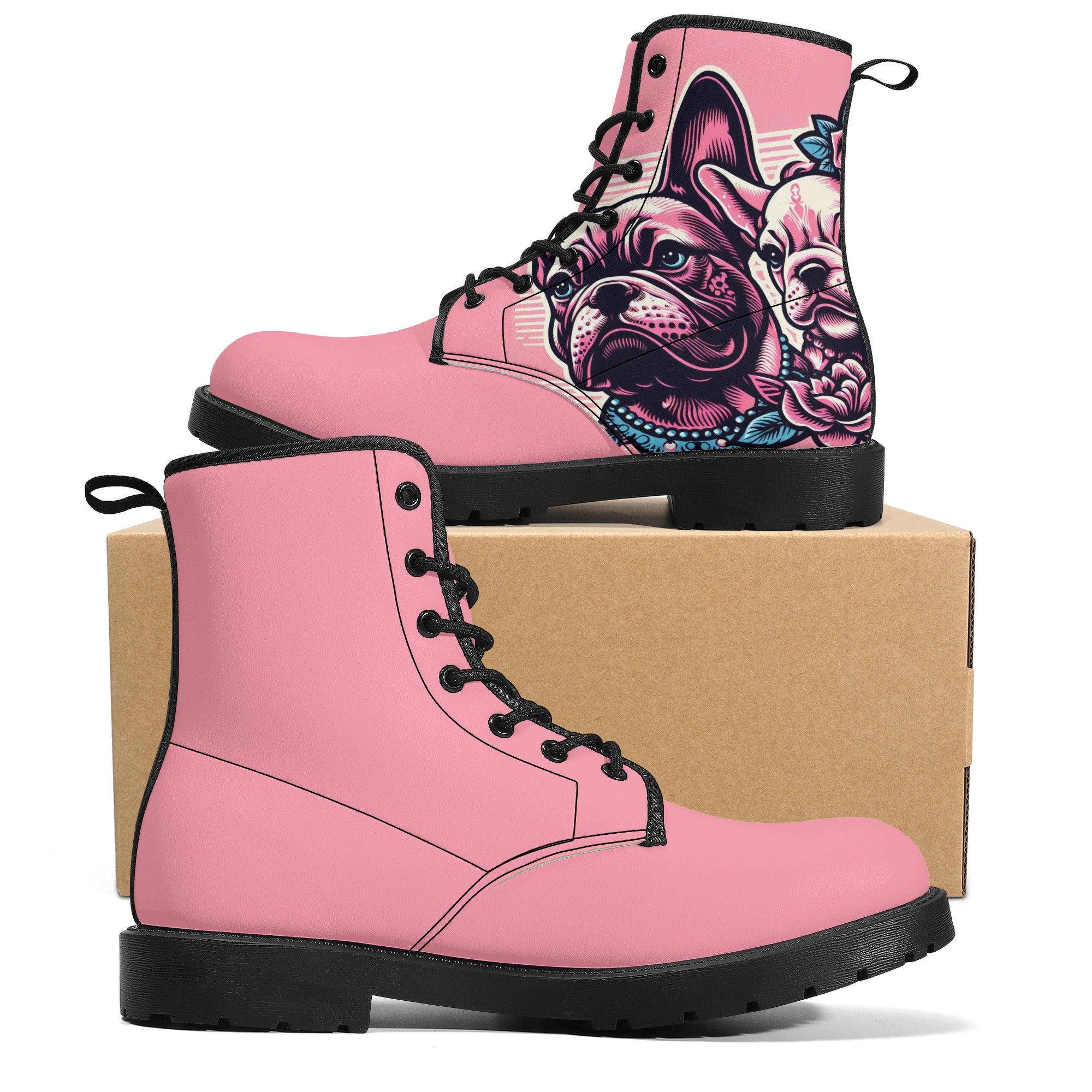 Dog Owner Nala - Everyday Leather Boots For Frenchie Fans