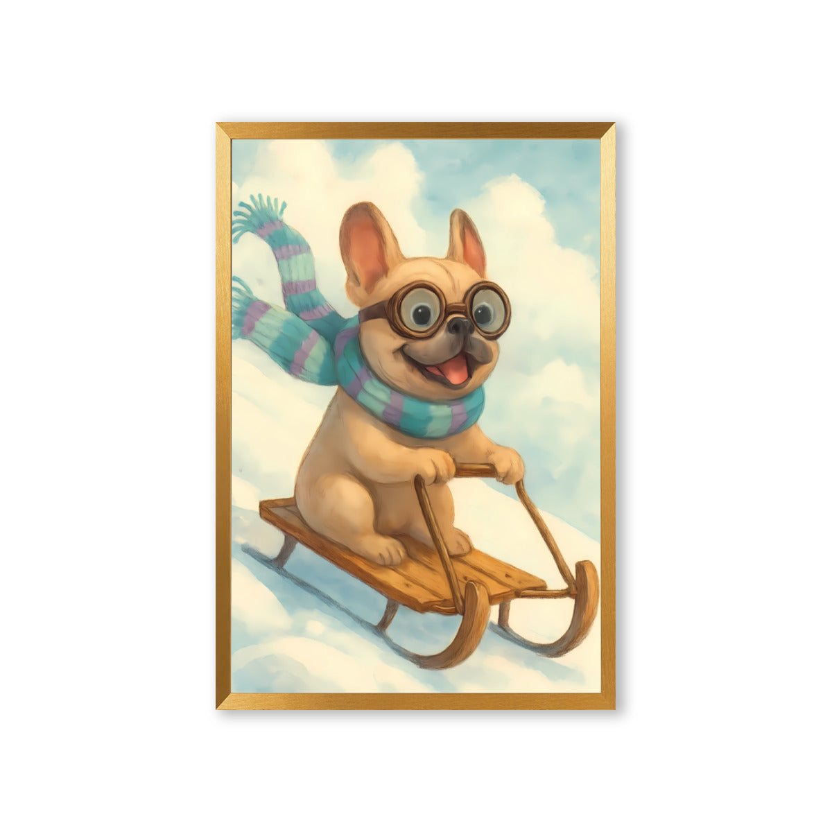 French Bulldog Ace Vertical Framed Poster • Wall Decoration Durable Dog Item