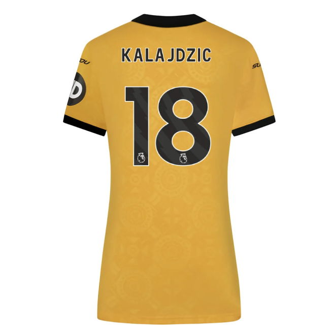 2025-2026 Wolves Home Shirt (Womens) (Kalajdzic 18) | Must-Have