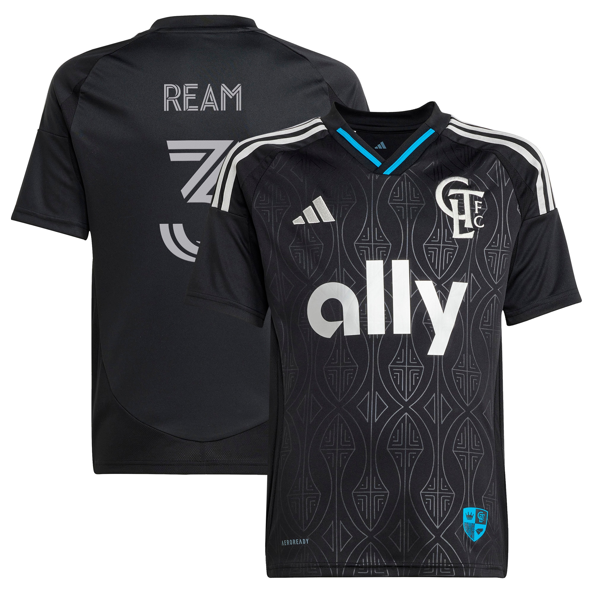 [SJH] Tim Ream Charlotte FC Youth 2025 Fortress Kit Replica Player Jersey - Black