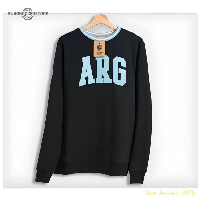 Top-grade Argentina National Team Retro Football Sweatshirt (black)