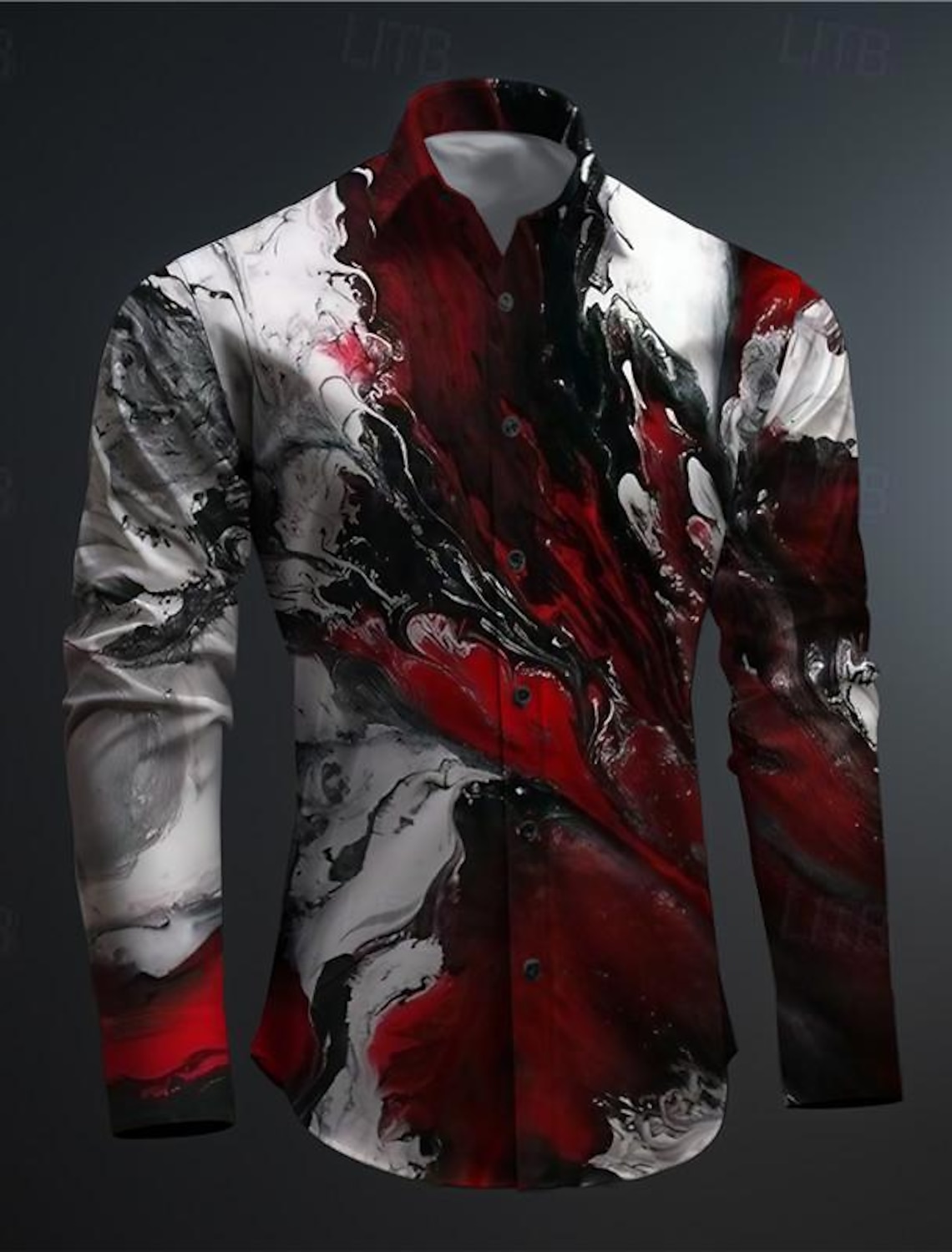 Men's Printed Shirts Long Sleeve Subcultural Vacation Party Street