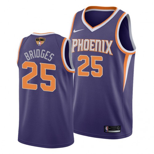 Premium PHX #25 Mikal Bridges 2021 Finals NBA Swingman Jersey Purple