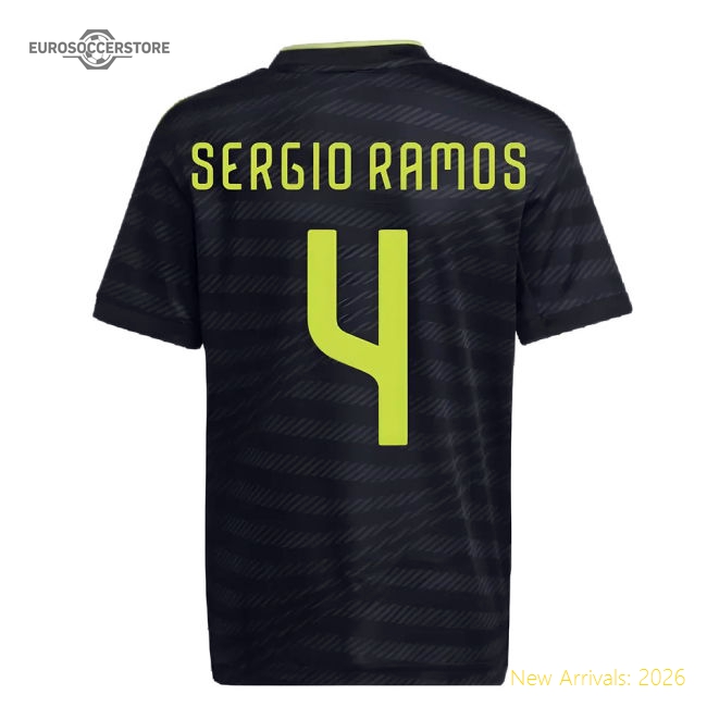 Real Madrid High-end Kids) (sergio Ramos Third Jersey Premium Fabric