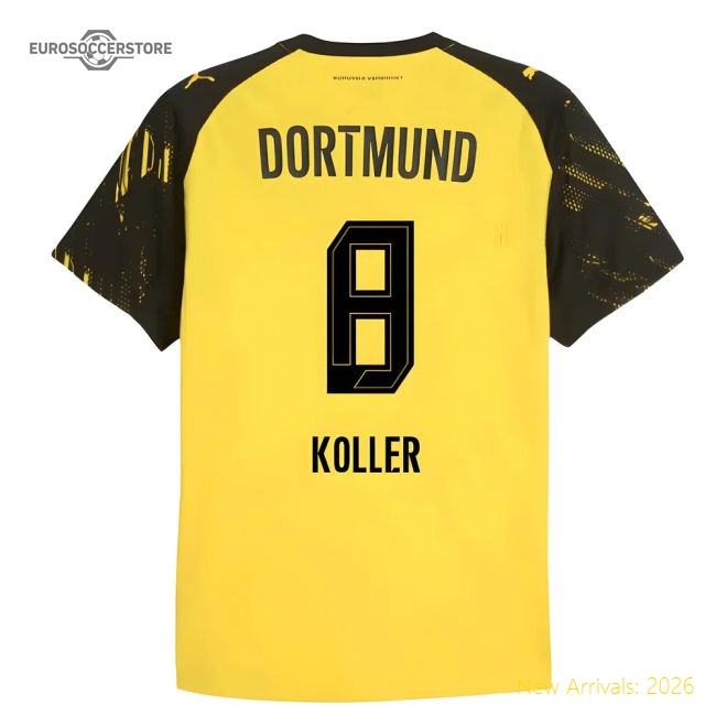 Trending 2025-2026 Borussia Dortmund Authentic Home Shirt (Koller 8)