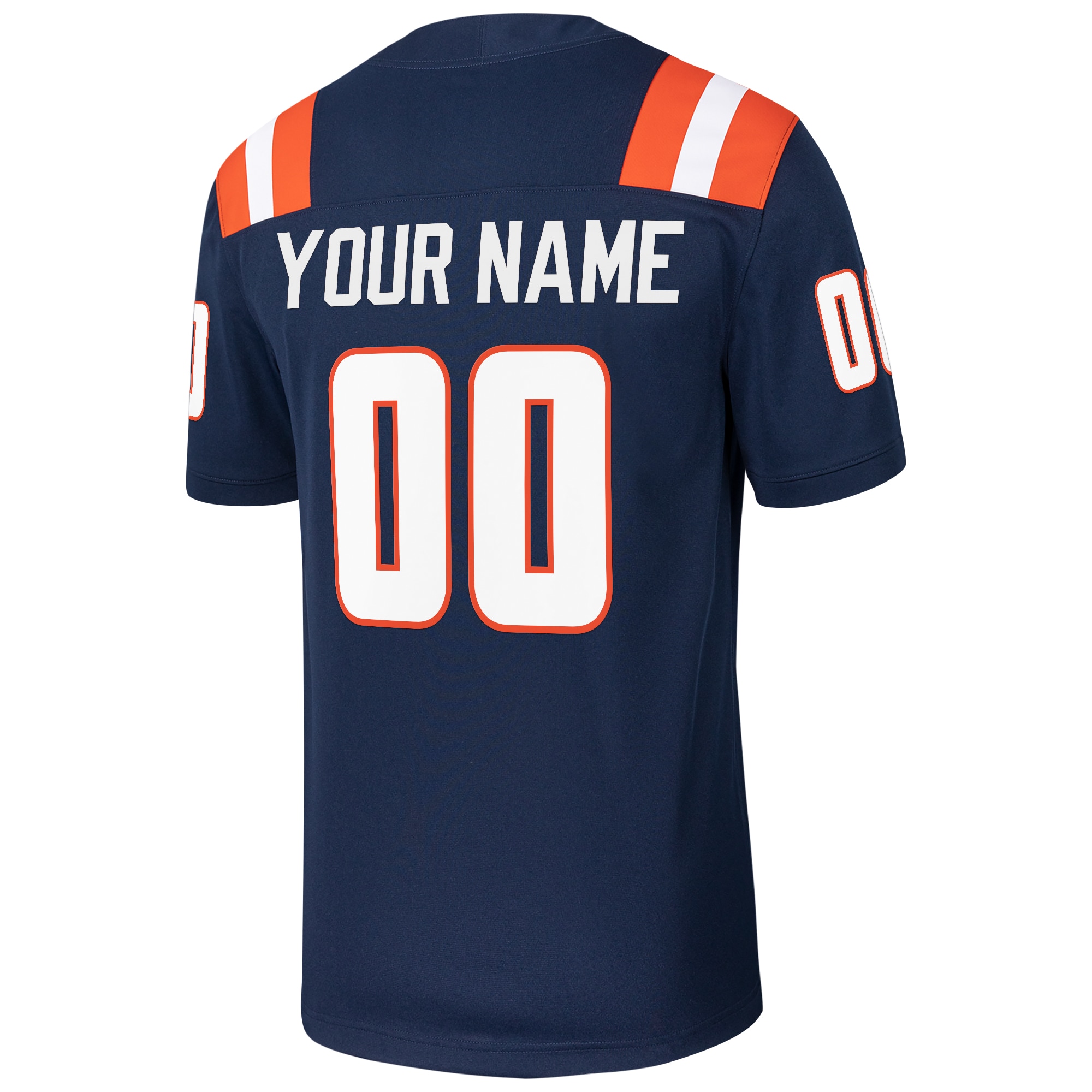 [NJP] Illinois Fighting Illini Custom Football Game Jersey - Navy