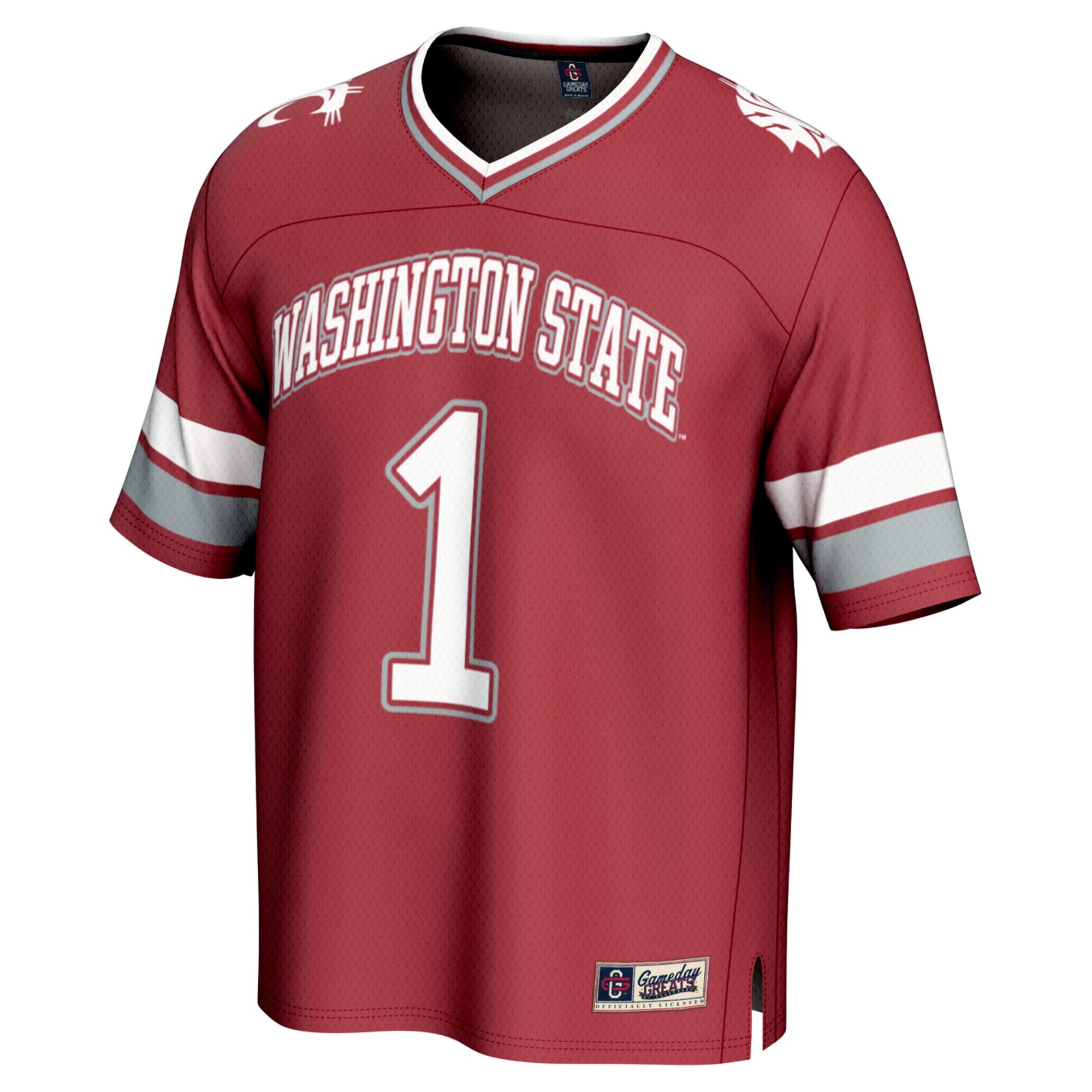 Unisex #1 Crimson Washington State Cougars Lightweight Collegiate Football Fashion Jersey