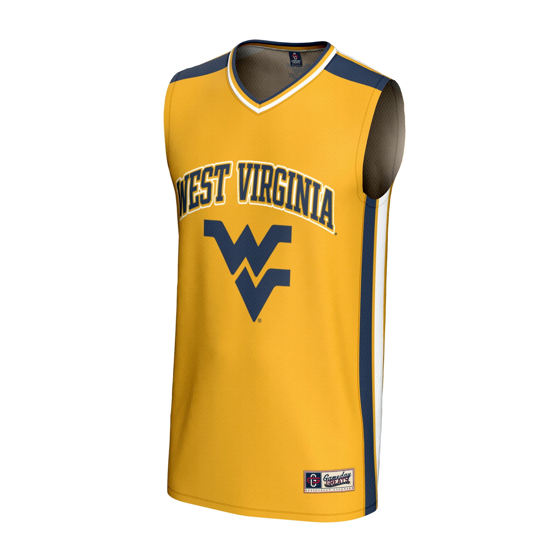 [DDG] West Virginia Mountaineers GameDay Greats Unisex Spirit Basketball Jersey - Gold