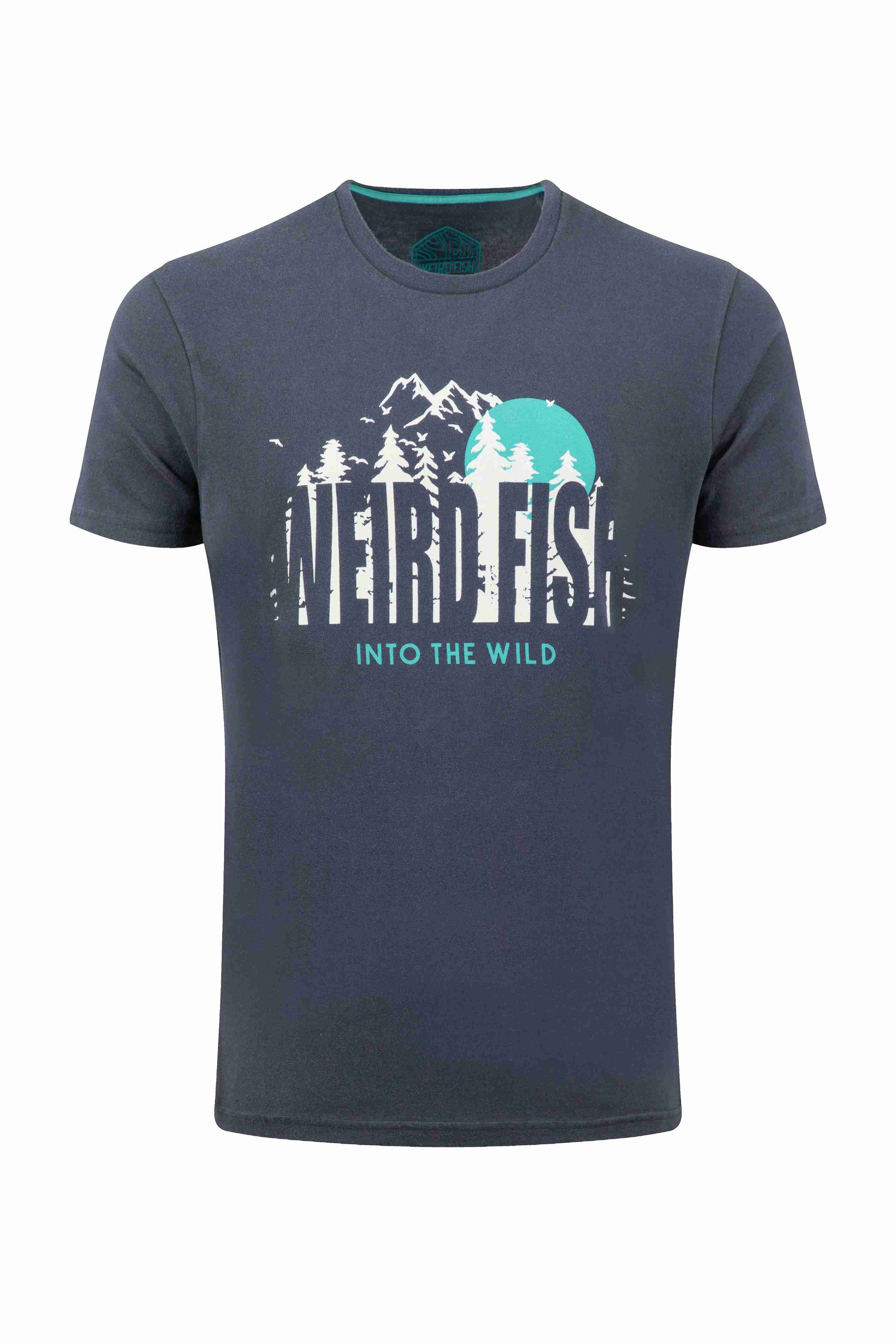 Into The Wild Front Print Graphic T-Shirt Navy