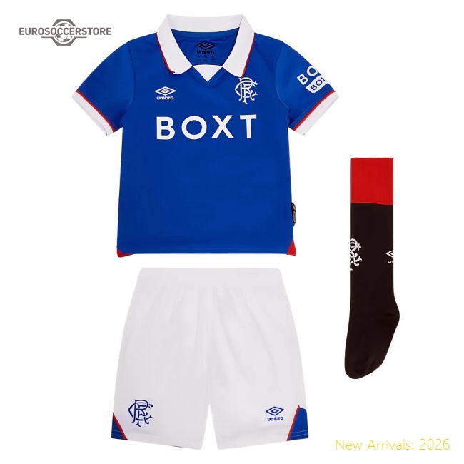 Rangers Children 2025 Home Jersey Shirt Football Fan Game Day Football Fan Gear
