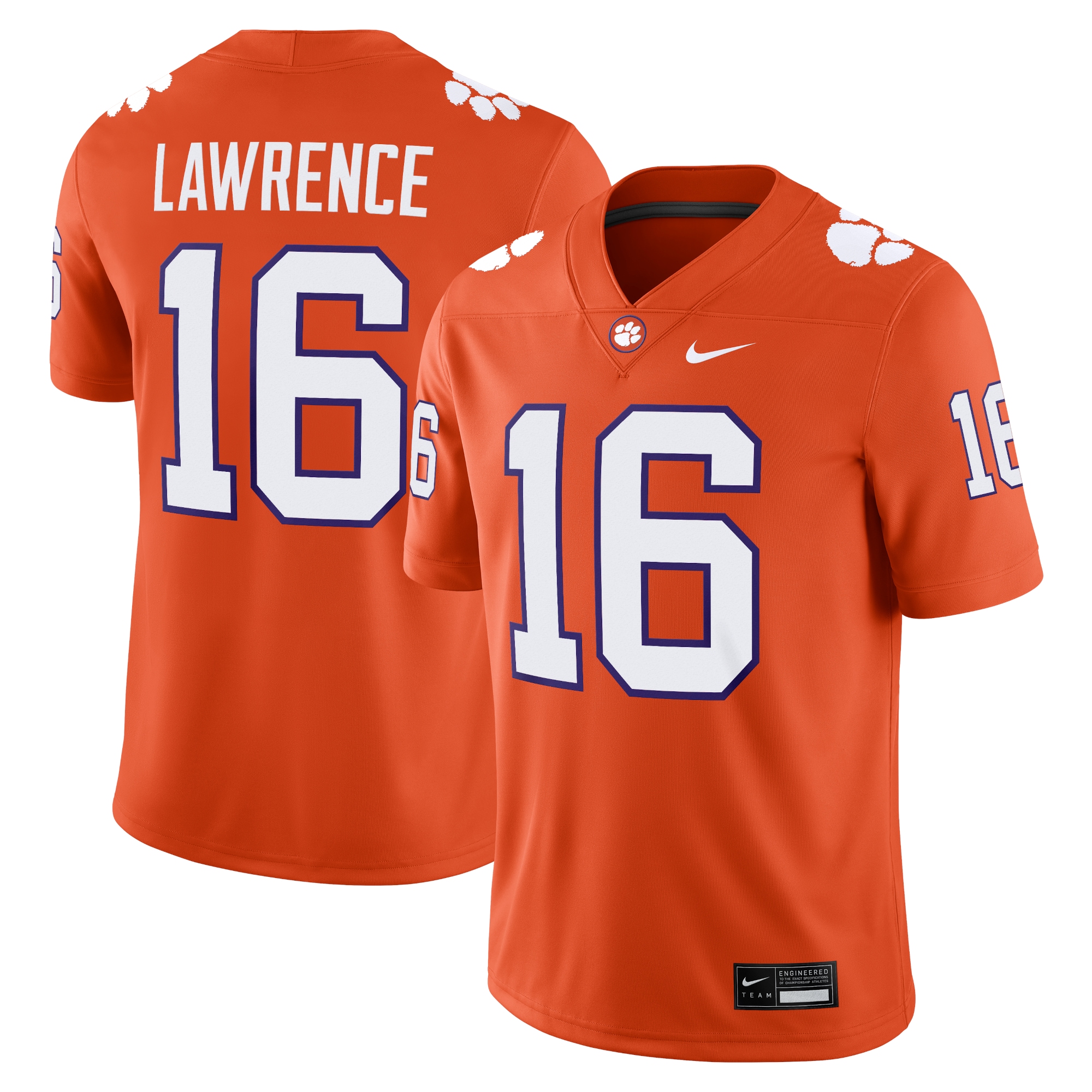 [NJP] Trevor Lawrence #16 Clemson Tigers Alumni Game Jersey - Orange