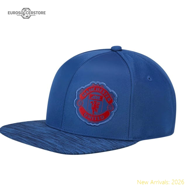 Official Top-Grade 2016-2017 Man Utd Adidas Flat Cap Blue