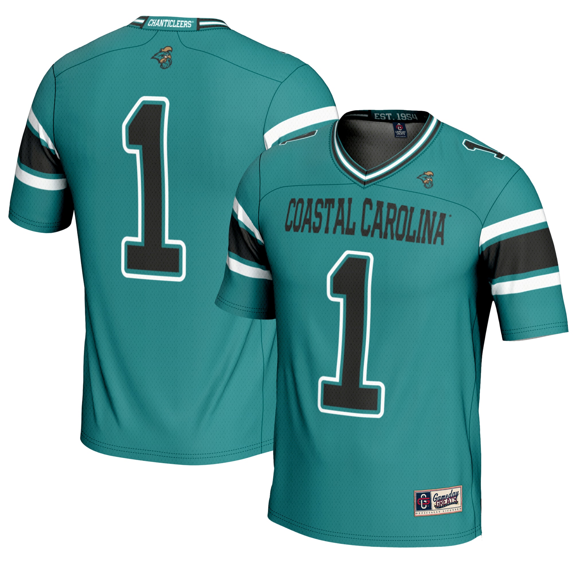 [NJP] Coastal Carolina Chanticleers GameDay Greats Endzone Football Jersey - Teal