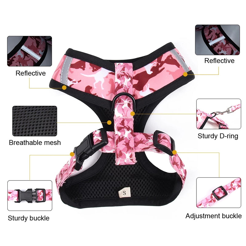 Adjustable French Bulldog Harness Set (v3) (ws993) Paw Protection