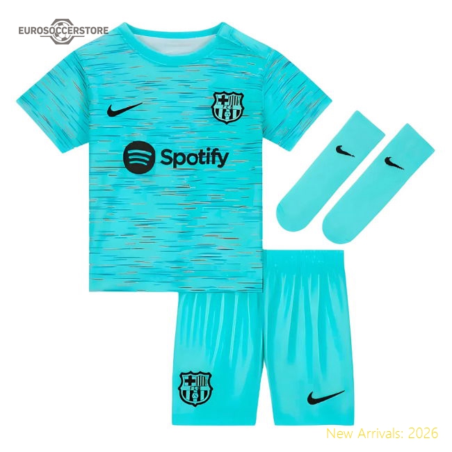 Mini Kits Barcelona 2023 Third Jersey Shirt Football Fan Apparel
