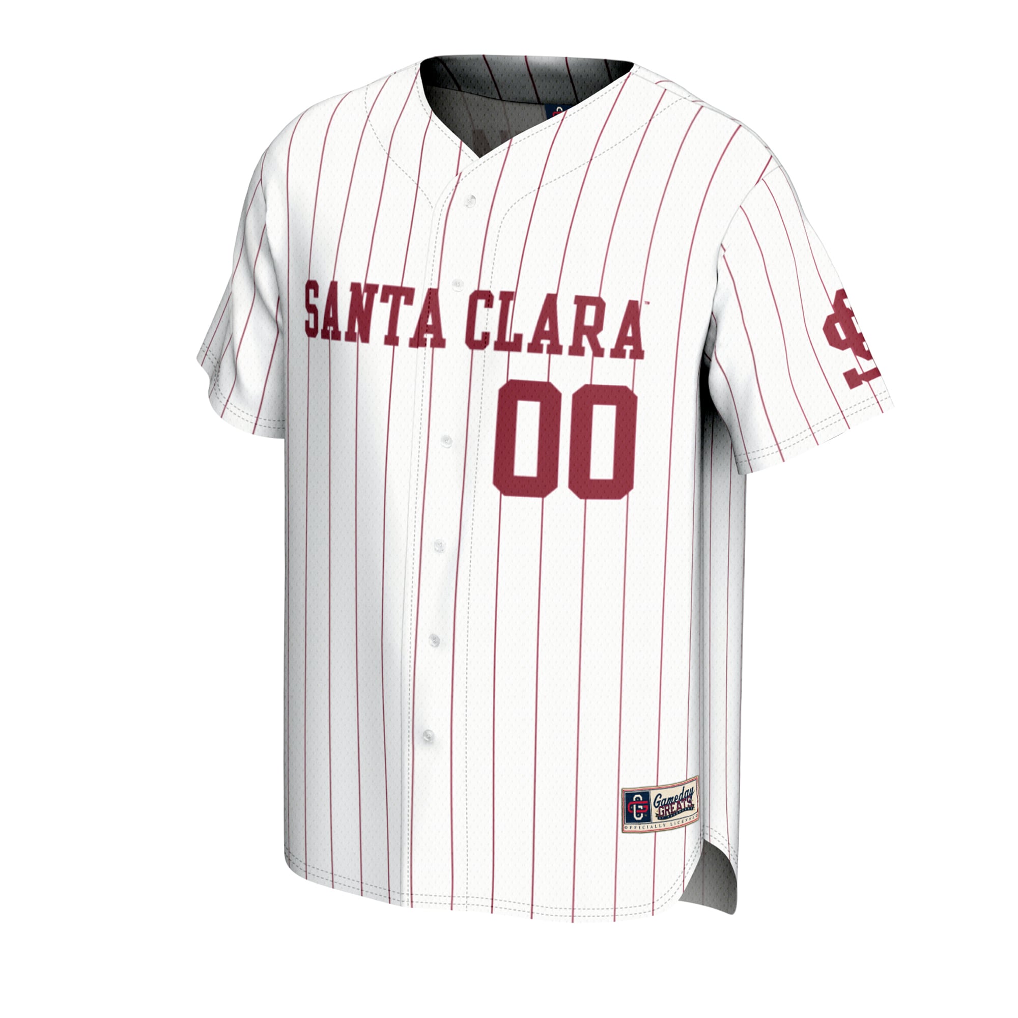 [NJP] Santa Clara Broncos GameDay Greats Youth NIL Pick-A-Player Lightweight Collegiate Softball Fashion Jersey - White