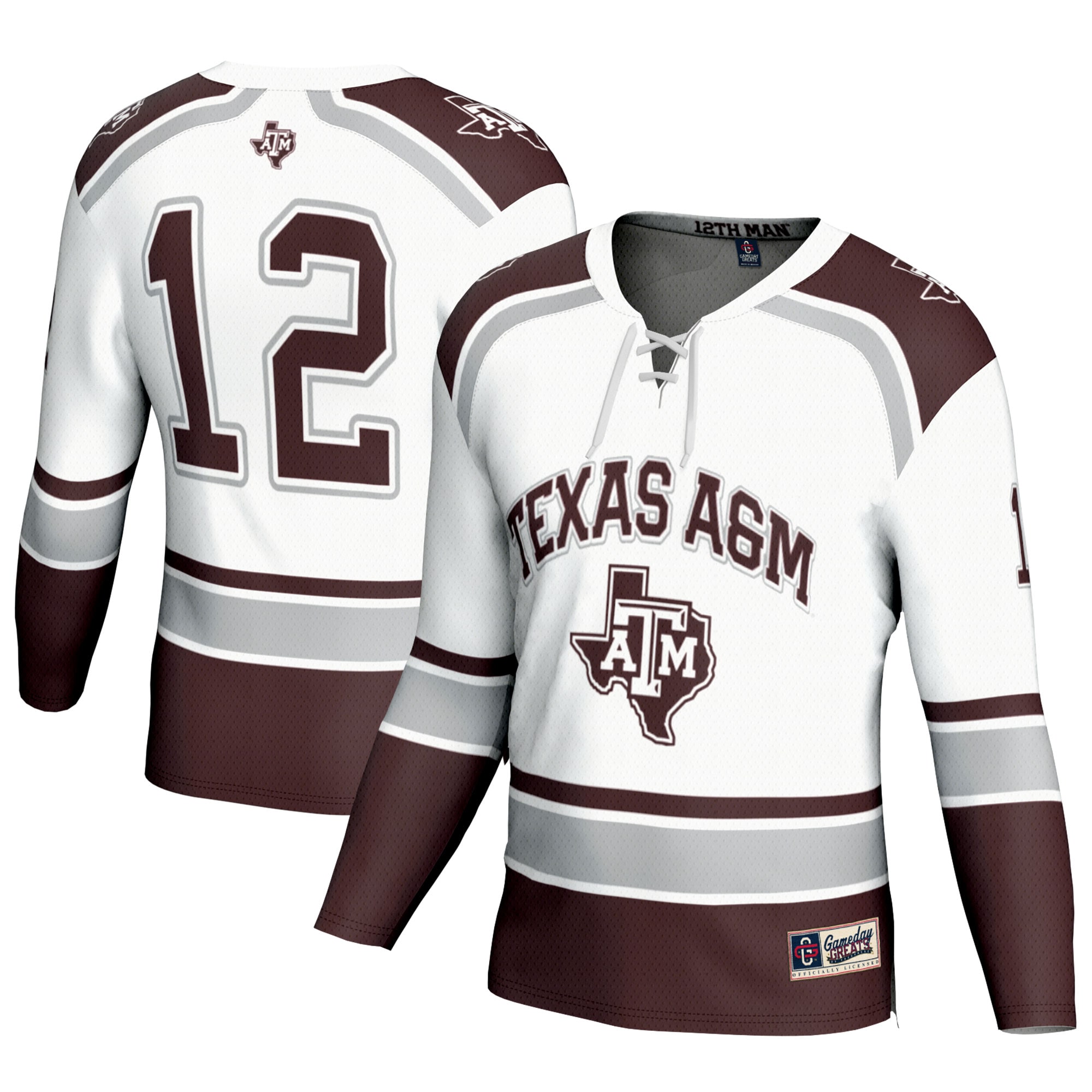 [NJP] Texas A&M Aggies GameDay Greats Youth Hockey Fashion Jersey - White