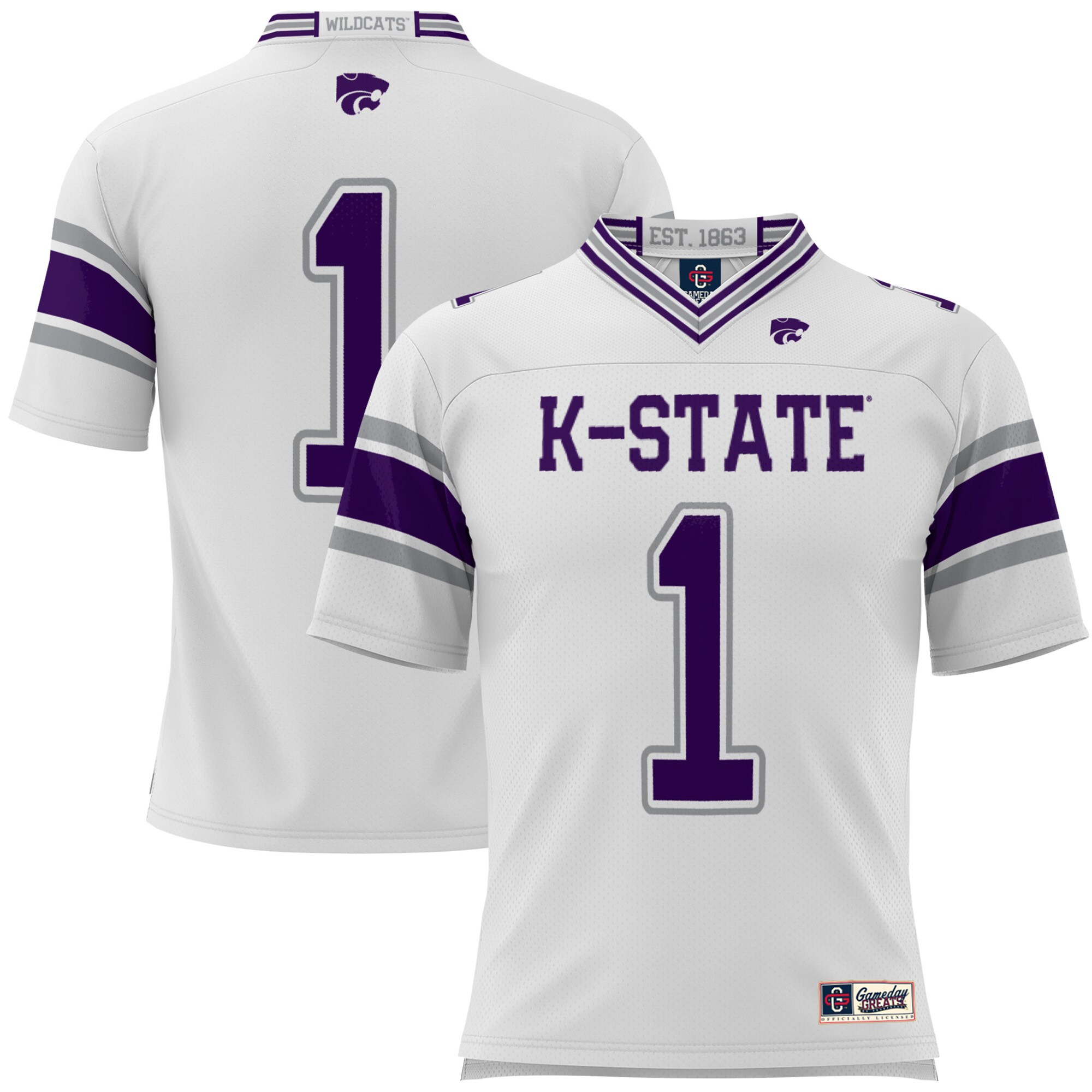 [DDG] Kansas State Wildcats GameDay Greats Youth Football Jersey - White