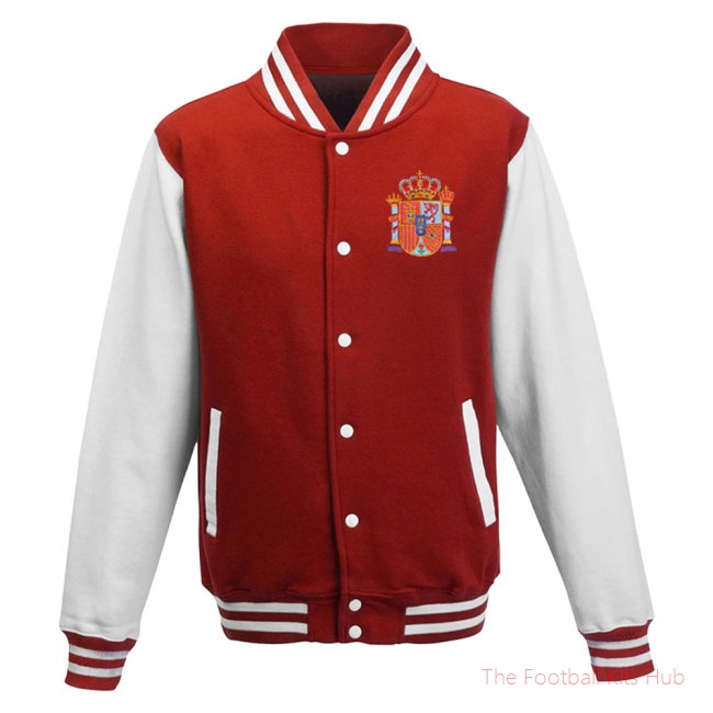 Spain National Team College Baseball Jacket (Red)
