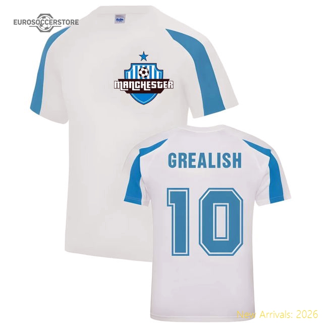 Premium Jack Grealish Manchester Sports Training Jersey white