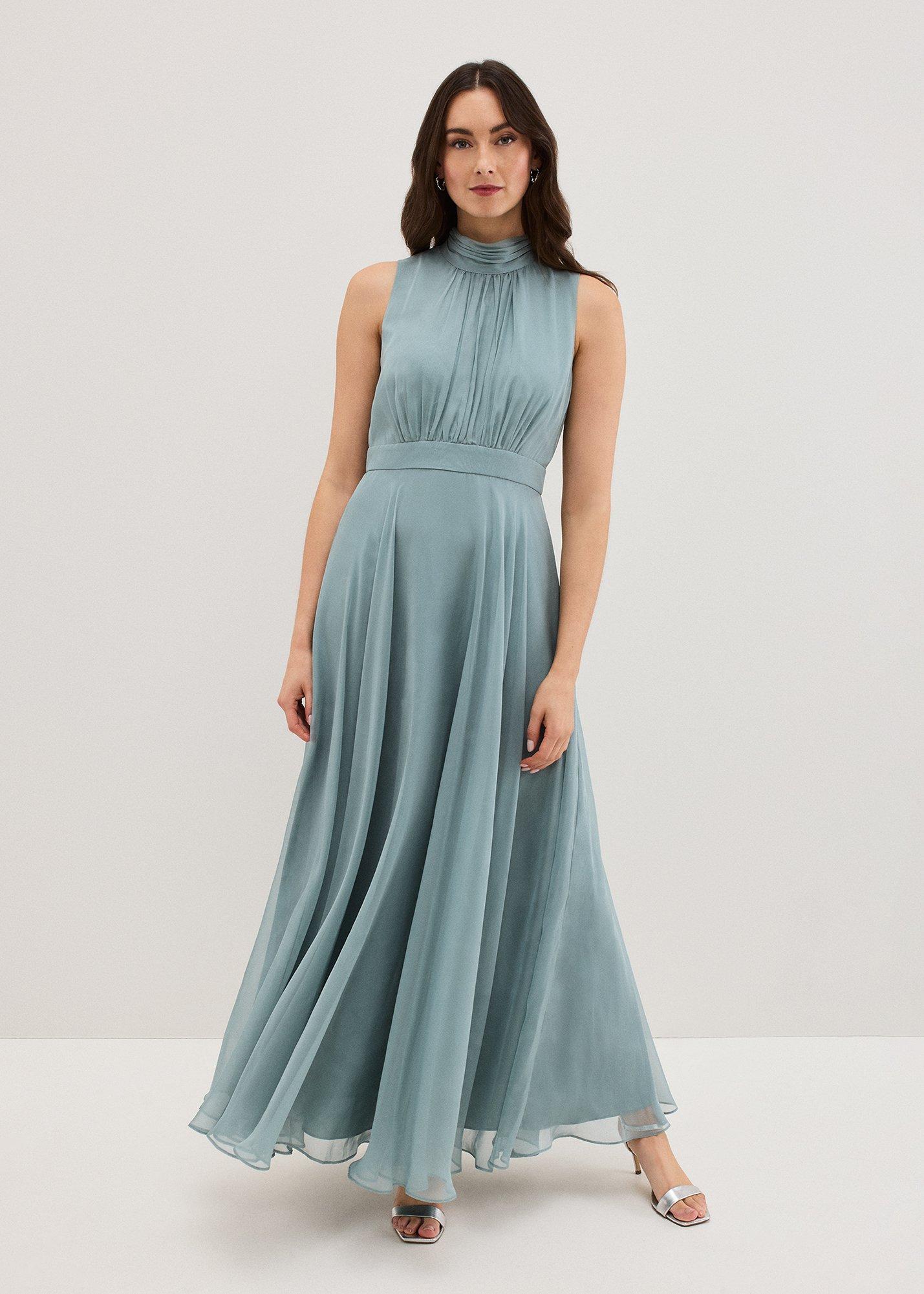 Petite Lucinda Pale Blue Maxi Dress