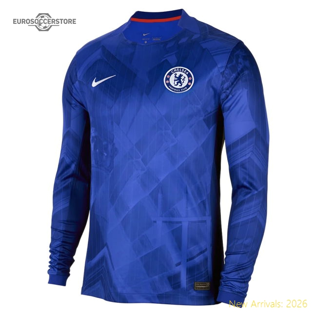 Authentic 2025-2026 Chelsea Home Long Sleeve Shirt (your Name)