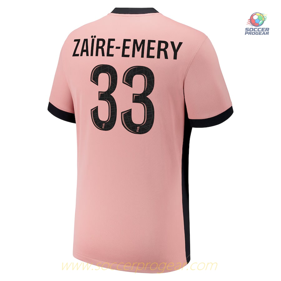 PSG Ligue 1 Uber Eats Third Football Team Jersey 2024-25 Edition Zaire Emery
