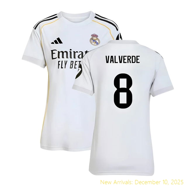 2025-2026 RM Shirt - Home Edition - Durable (Valverde 8) - Womens...