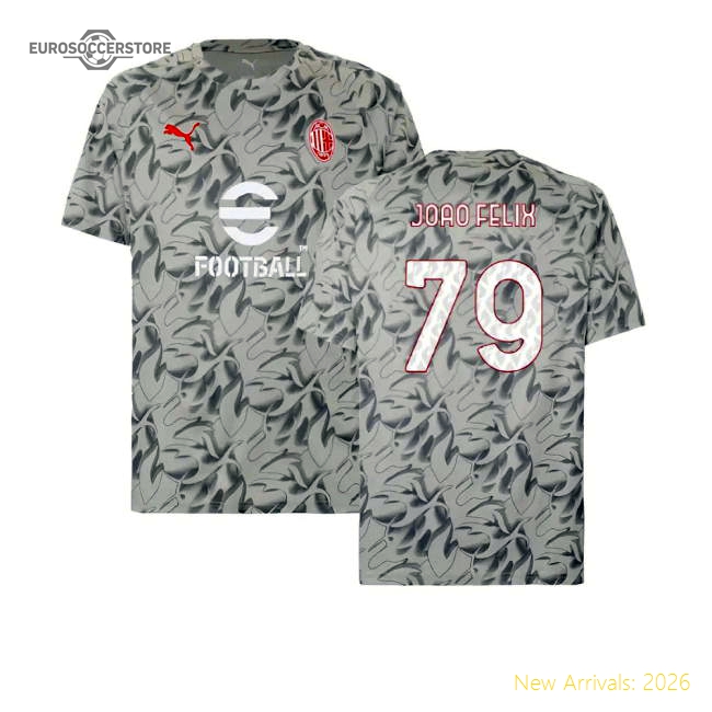 High-quality 2025-2026 Ac Milan Warm Up Training Jersey (smokey Gra