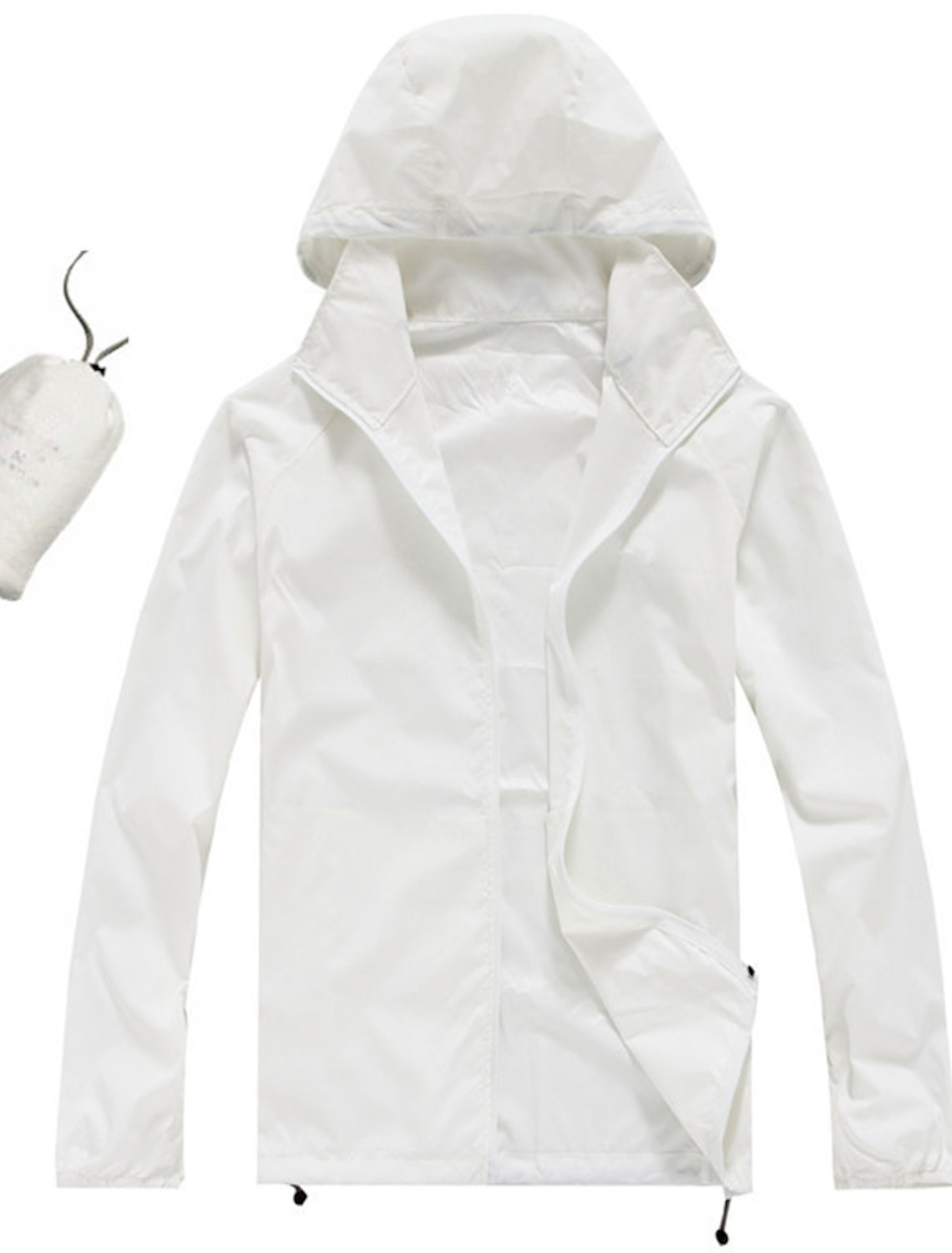 Women's Men's Waterproof Hiking Raincoat UPF 50+ UV Sun Protection Zip Up Hoodie Long Sleeve Fishing Running Jacket Windbreaker Summer Outdoor Windproof Sunscreen UV Resistant Jacket Top Climbing