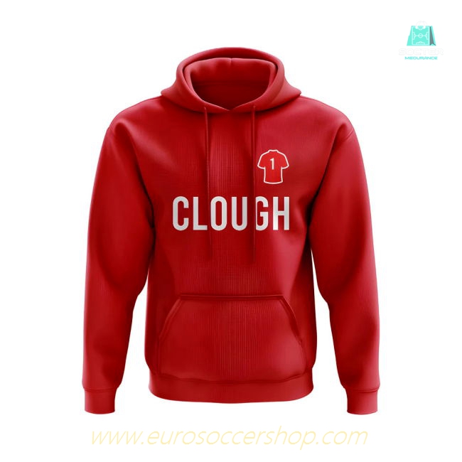 Brian Clough Nottingham Forest Number Hoody (Red)