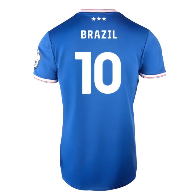 Men's 2025-2026 Ipswich Town Home Shirt (Brazil 10)