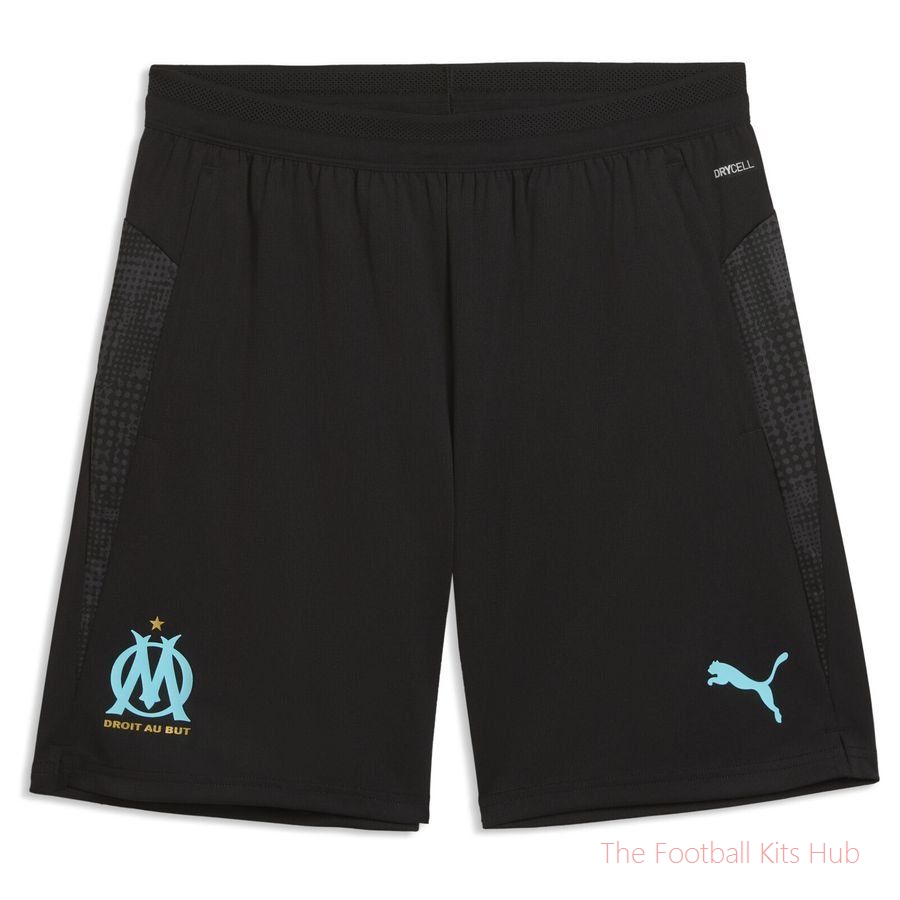 Marseille Training Shorts - Black/Team Aqua