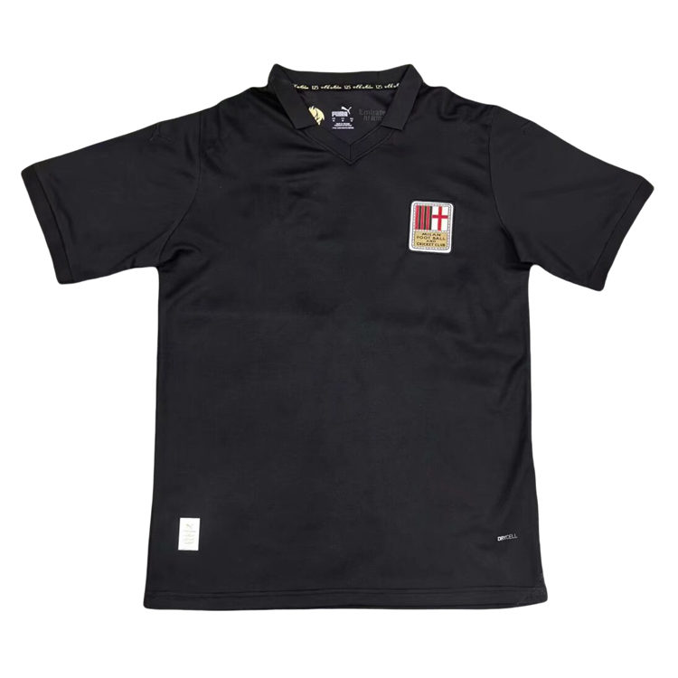 AC Milan 125th Anniversary Black Shirt - Short Sleeve - Official