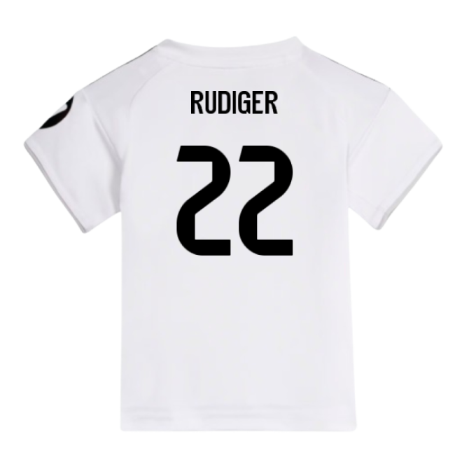 2025-2026 Genuina Camiseta Real Madrid Local - Bebé Con Rudiger 22