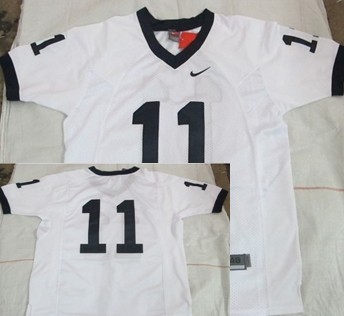Men's None White Jersey #11 performance White 2024 college football