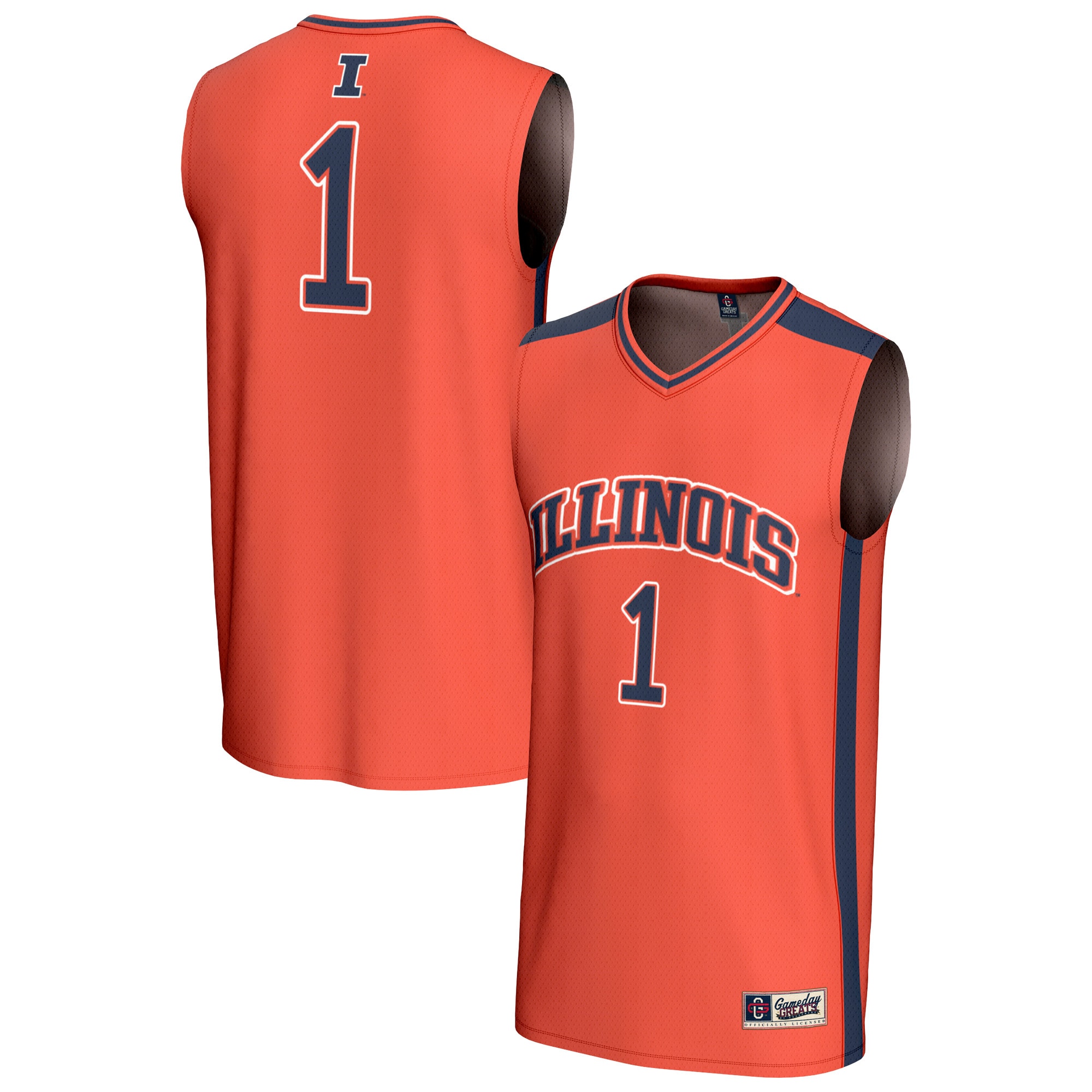 [DDG] Illinois Fighting Illini GameDay Greats Youth Lightweight Collegiate Basketball Fashion Jersey - Orange
