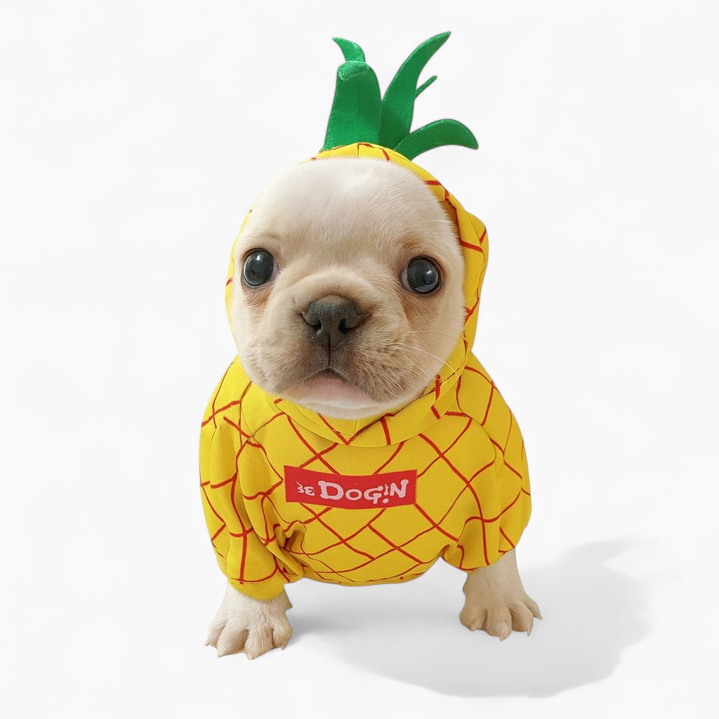 French Bulldog Barkana Frenchie Fruit Costume – Cute Apple Pineapple