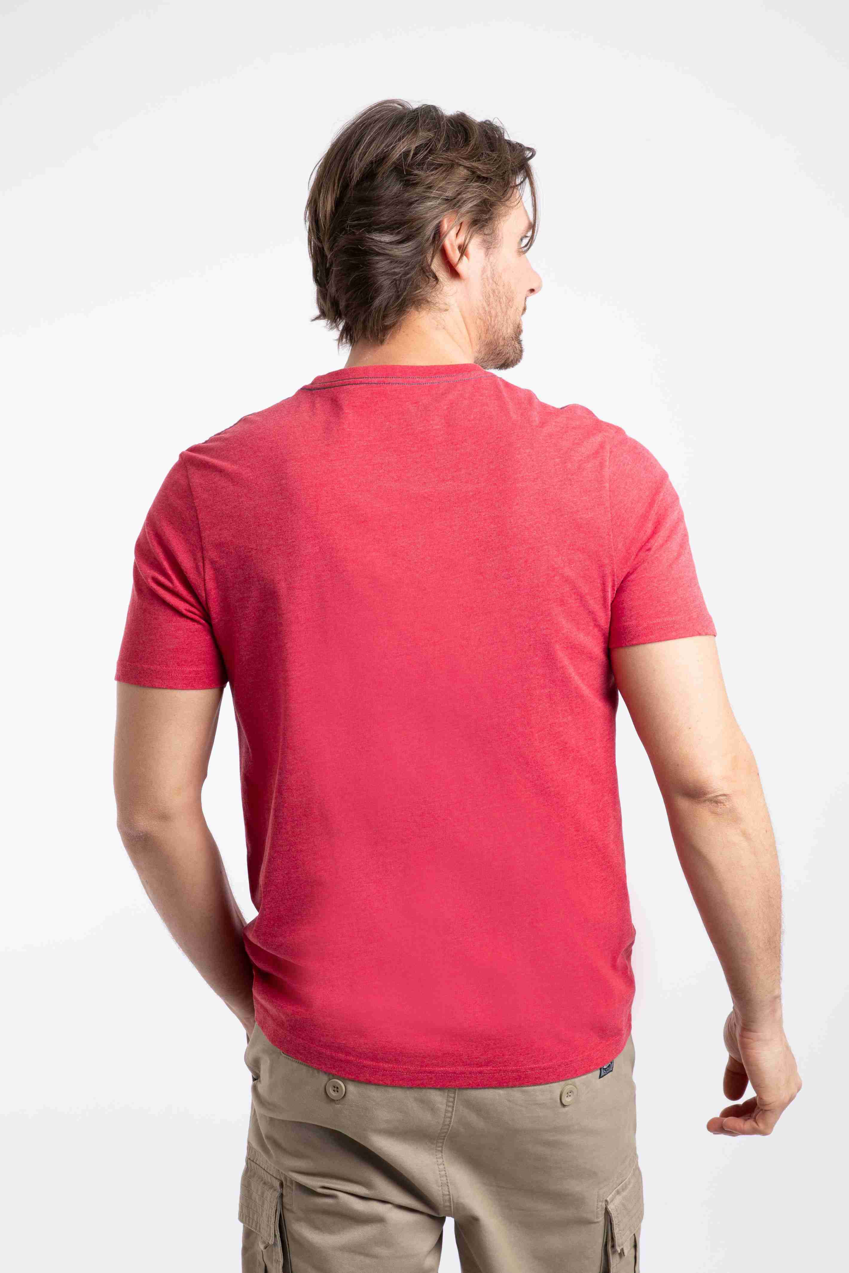 Vortex Front Print Graphic T-Shirt Barberry Red Marl