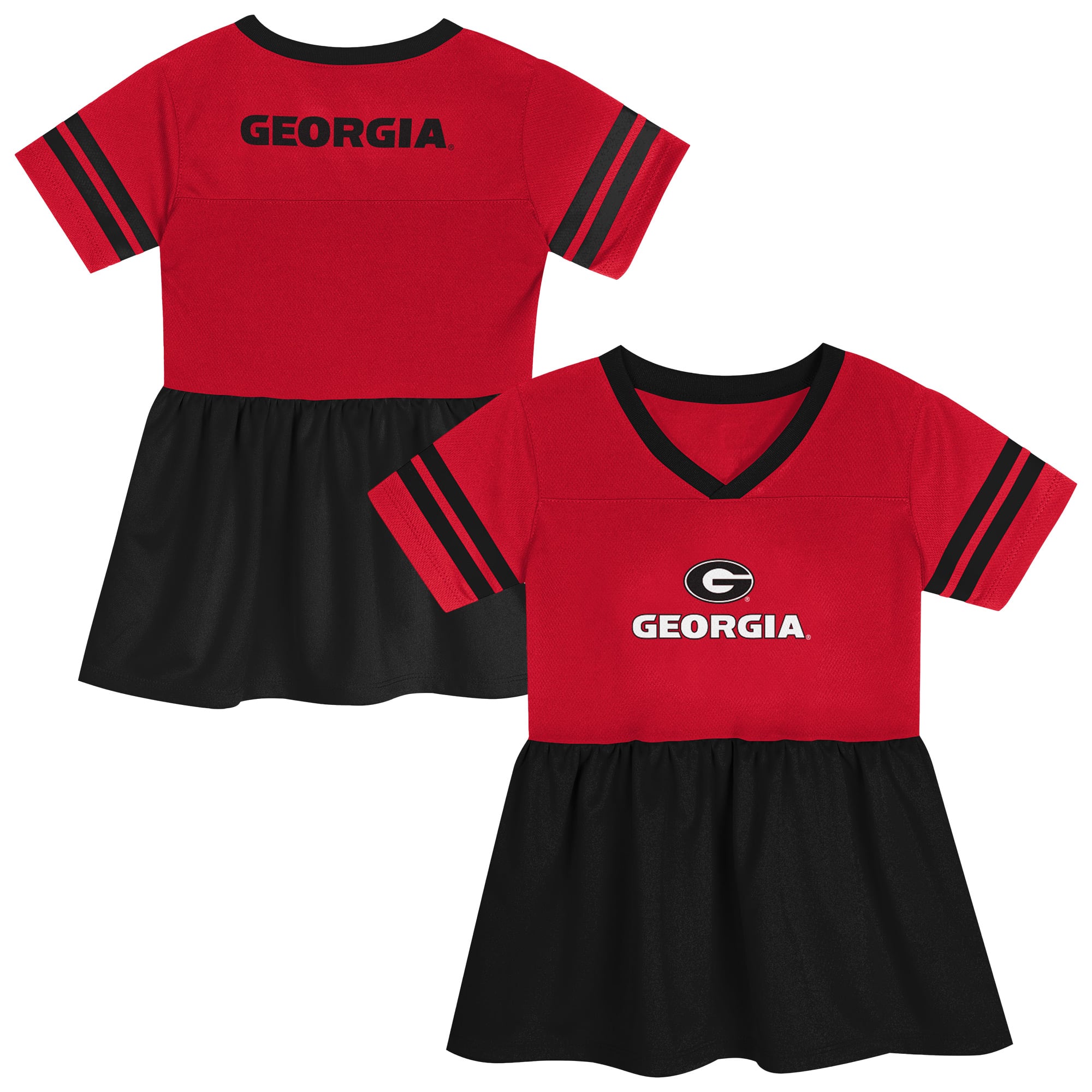 Georgia Bulldogs Outerstuff Girls Preschool Stadium Lights Fashion Jersey Dress - Red/Black