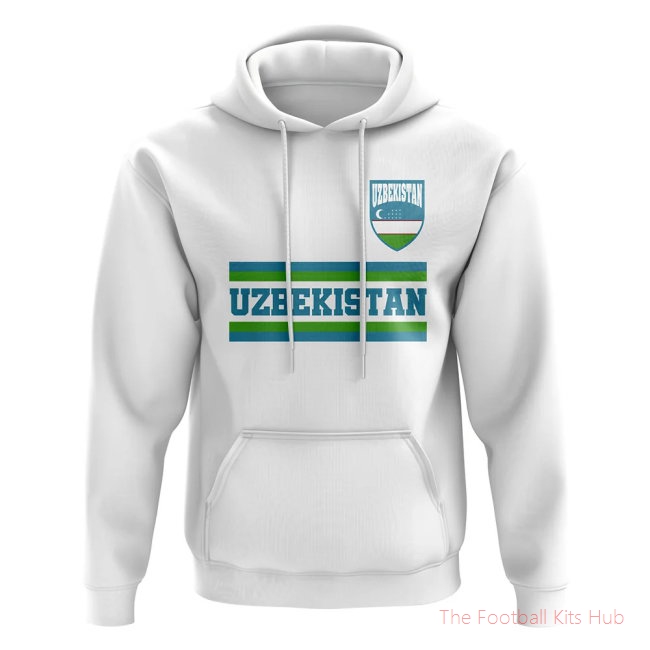 Uzbekistan Core Football Country Hoody (White)