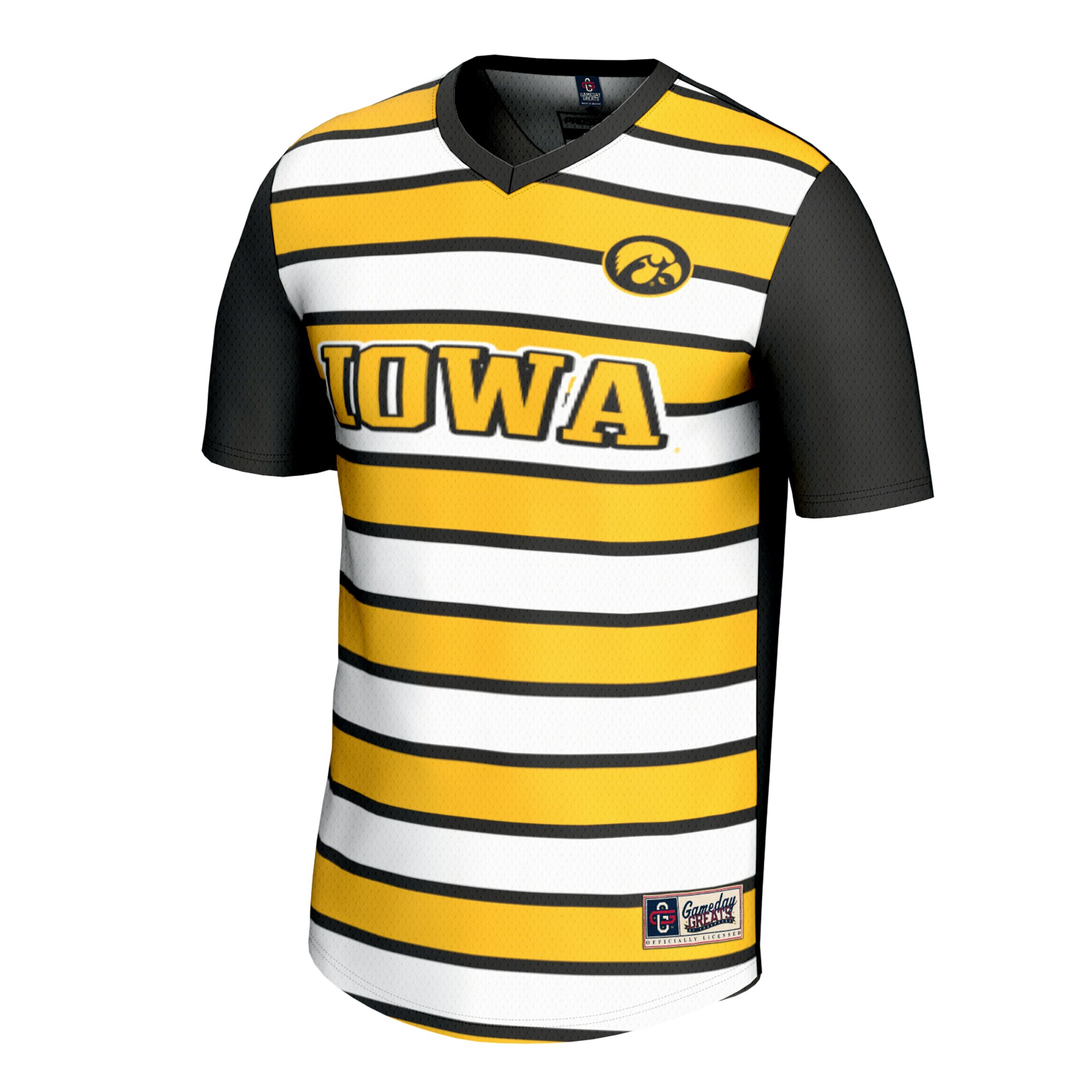 [LK] Iowa Hawkeyes GameDay Greats Youth Lightweight Collegiate Soccer Fashion Jersey - Black