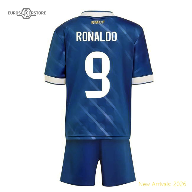 Authentic 2025-2026 Real Madrid Third Youth Kit (Ronaldo 9)