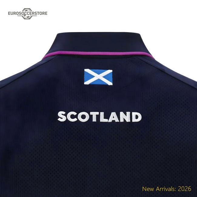 2025-2026 Scotland Rugby Travel Polo Shirt (Navy) - Kids