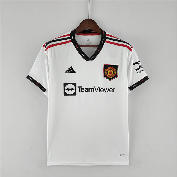 Durable Man Utd Manchester United 2223 Away Kit White Soccer Jersey