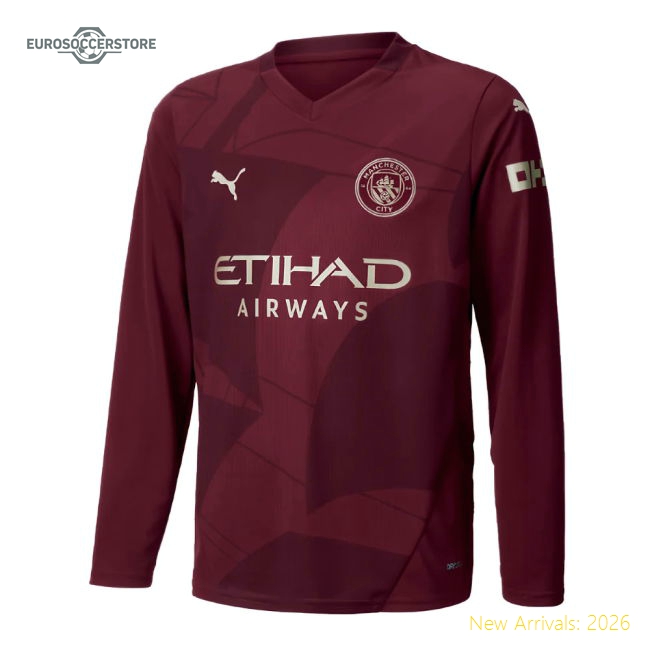 2024-2025 Man City Third Long Sleeve Shirt (Kids)