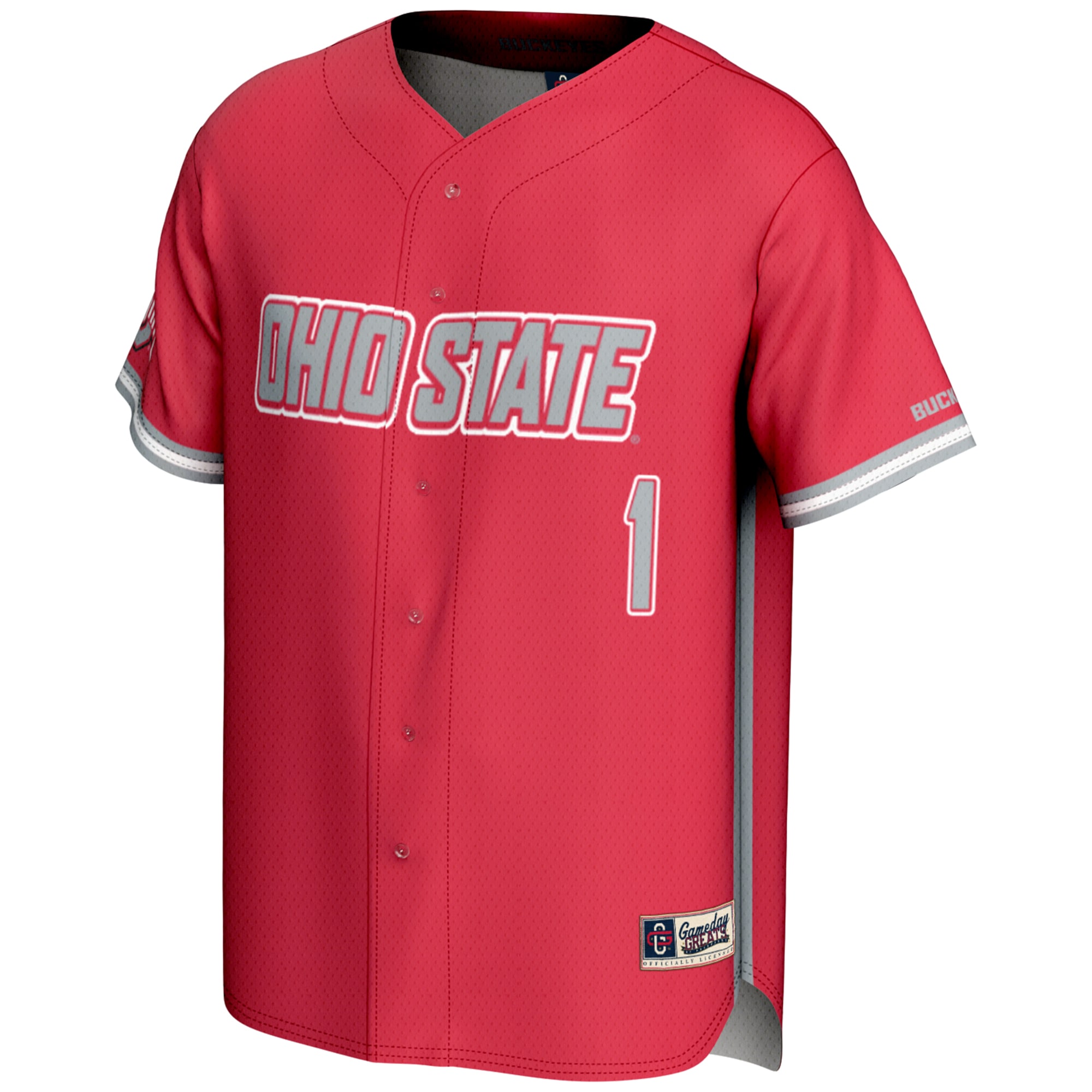 [DDG] Ohio State Buckeyes GameDay Greats Youth Lightweight Baseball Jersey - Scarlet