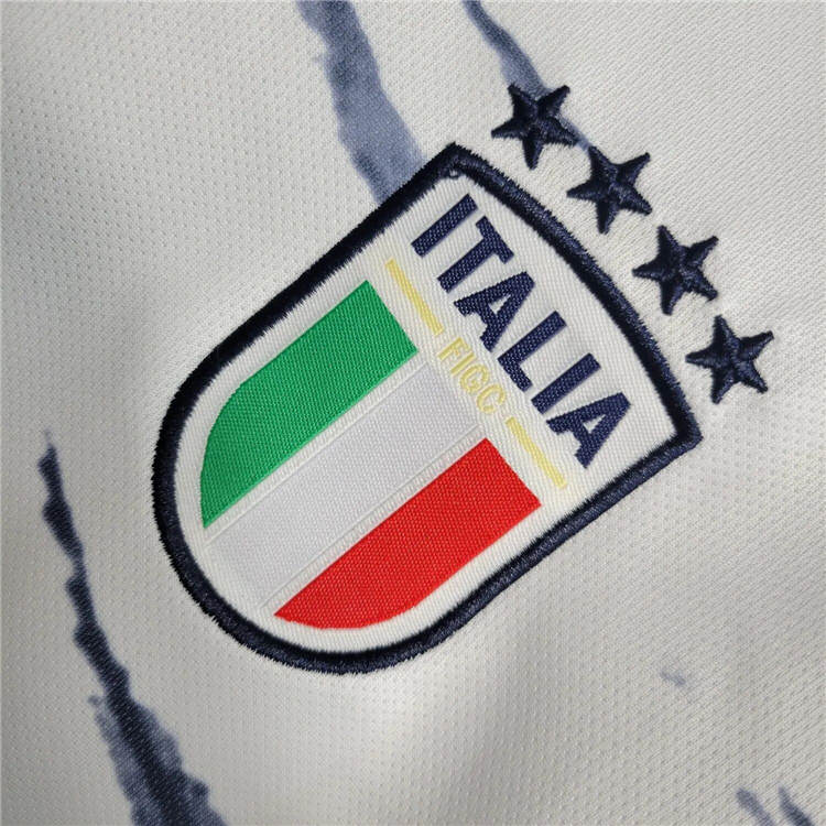 Premium Quality Kids Italy 2023 Away White Football Kit ShirtShorts